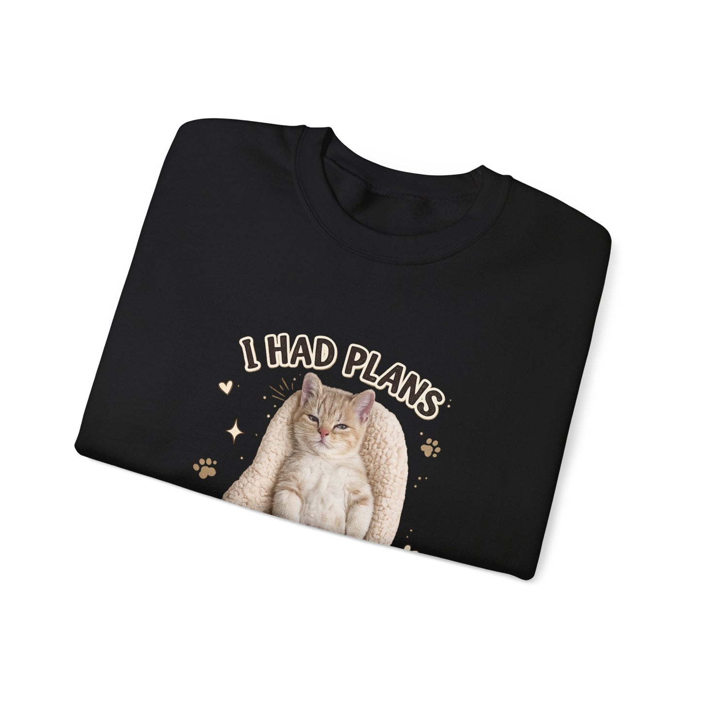 Cat Nap Sweatshirt — "I Had Plans Then I Took a Nap" Cozy Crewneck