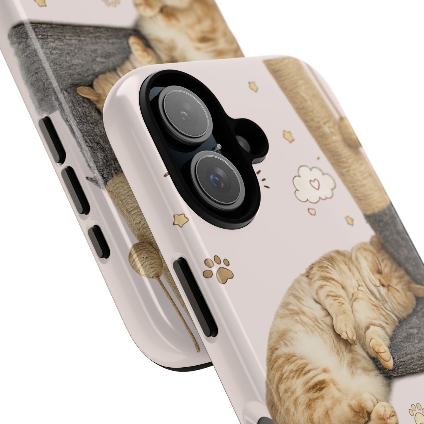 Cat Nap Phone Case — "little chonk, big dreams" Cute Sleeping Kitten Protective iPhone Cover
