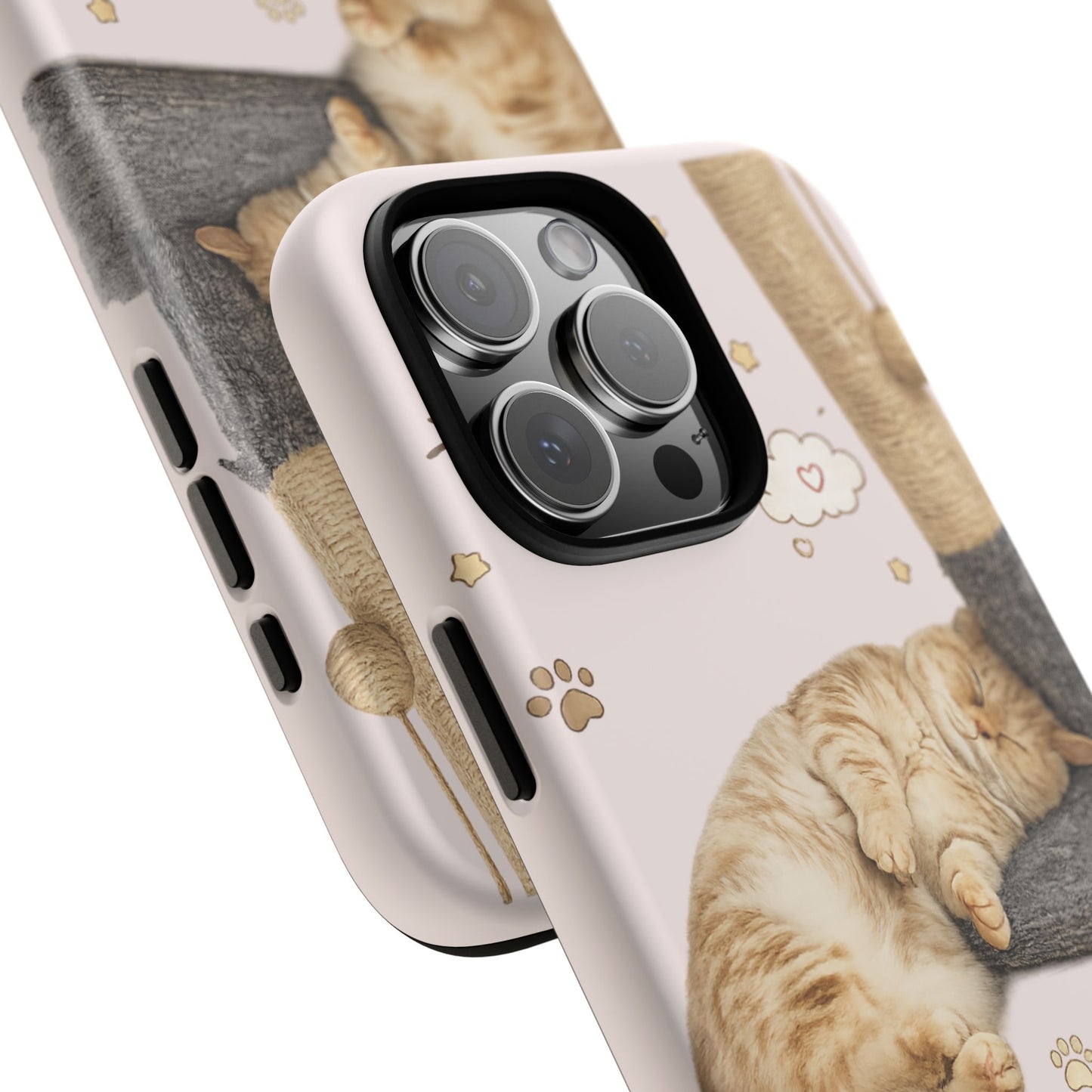 Cat Nap Phone Case — "little chonk, big dreams" Cute Sleeping Kitten Protective iPhone Cover