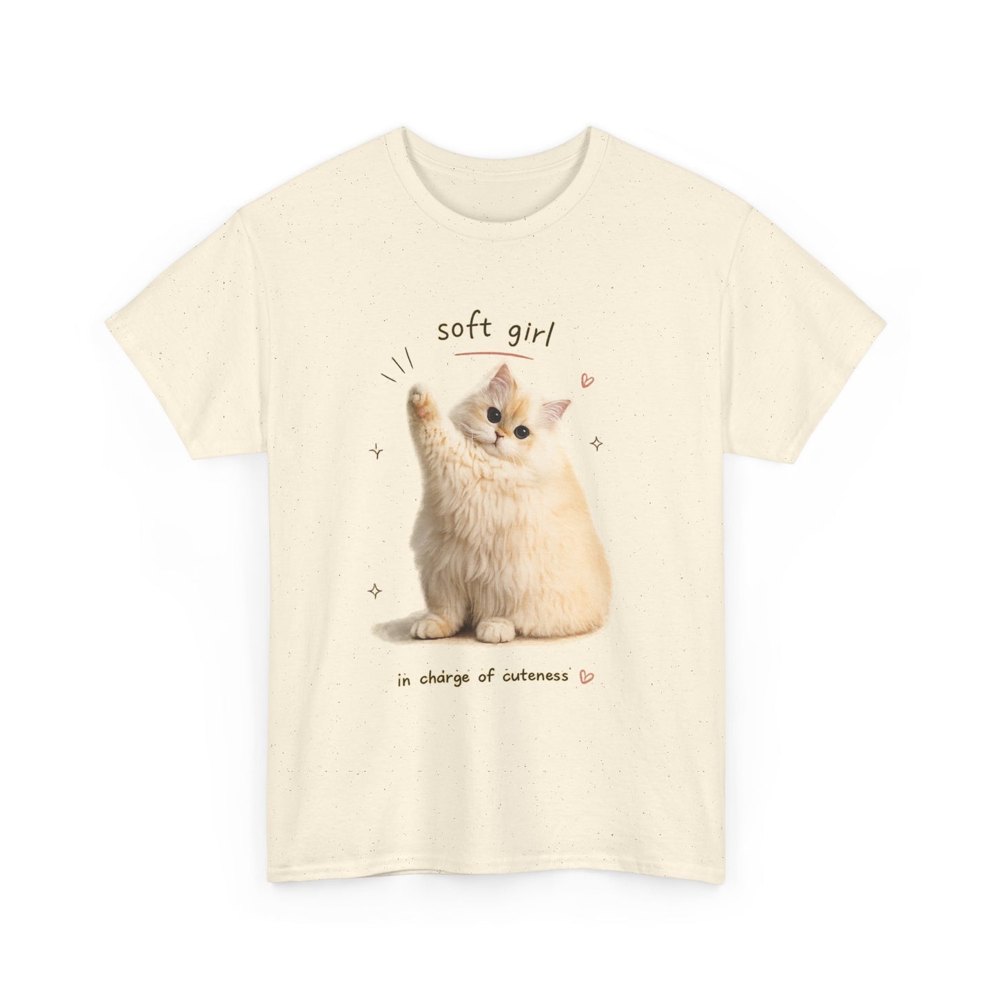 Soft Girl Cat T‑Shirt — Cute Fluffy Kitten “soft girl” Graphic Tee