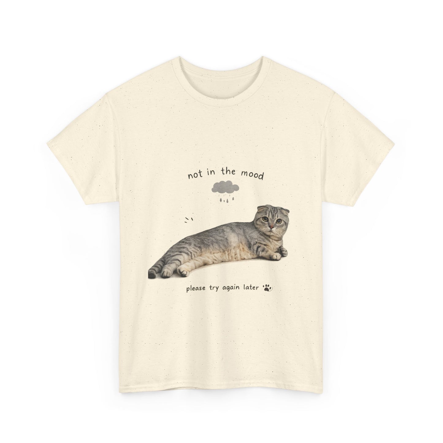 Cat 'Not in the Mood' T-Shirt — Cute Lazy Cat Graphic Tee