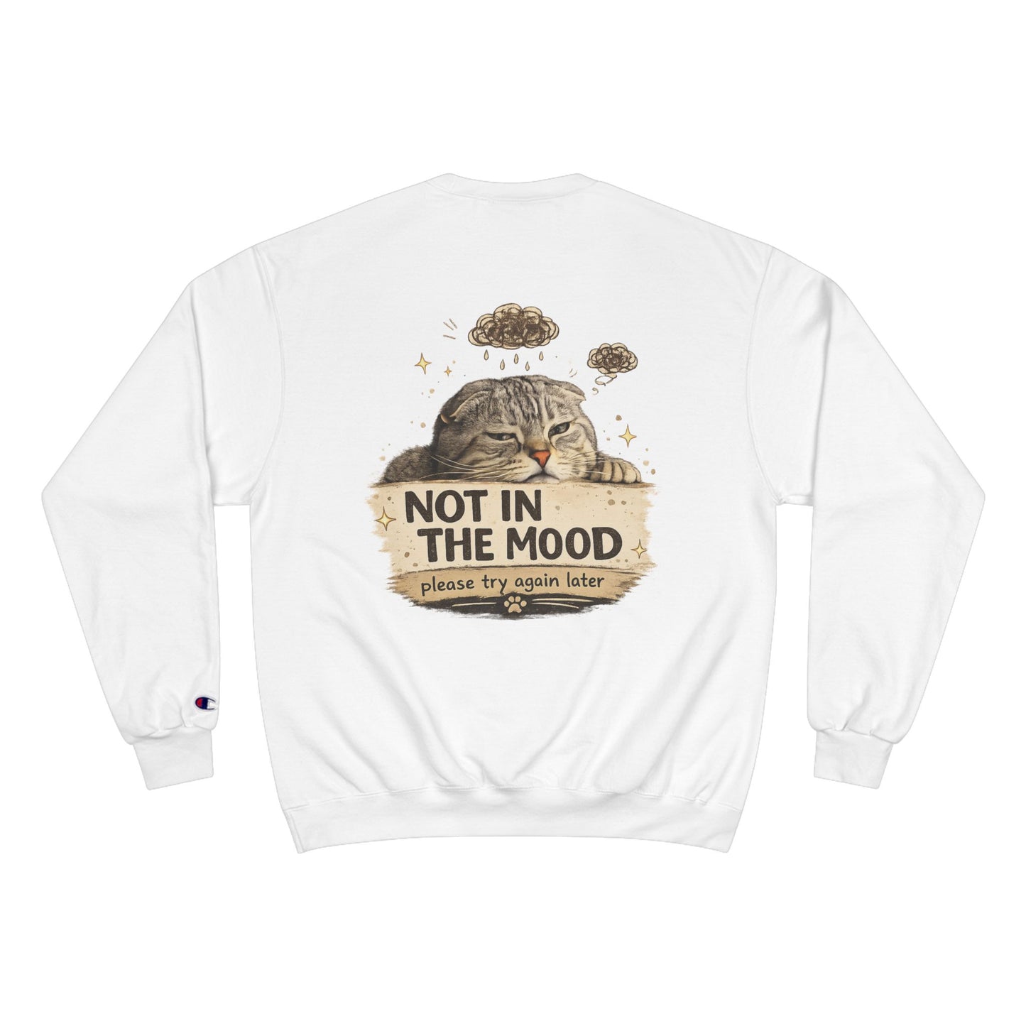 Not In The Mood Cat Sweatshirt — Cozy Funny Cat Graphic Crewneck