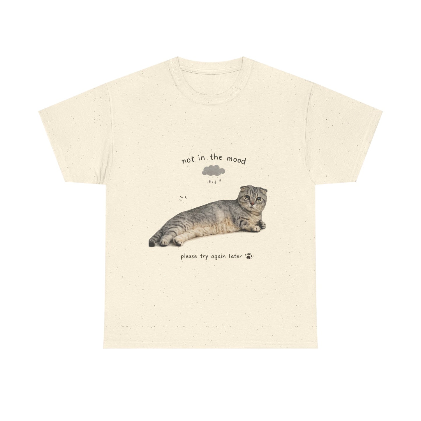 Cat 'Not in the Mood' T-Shirt — Cute Lazy Cat Graphic Tee