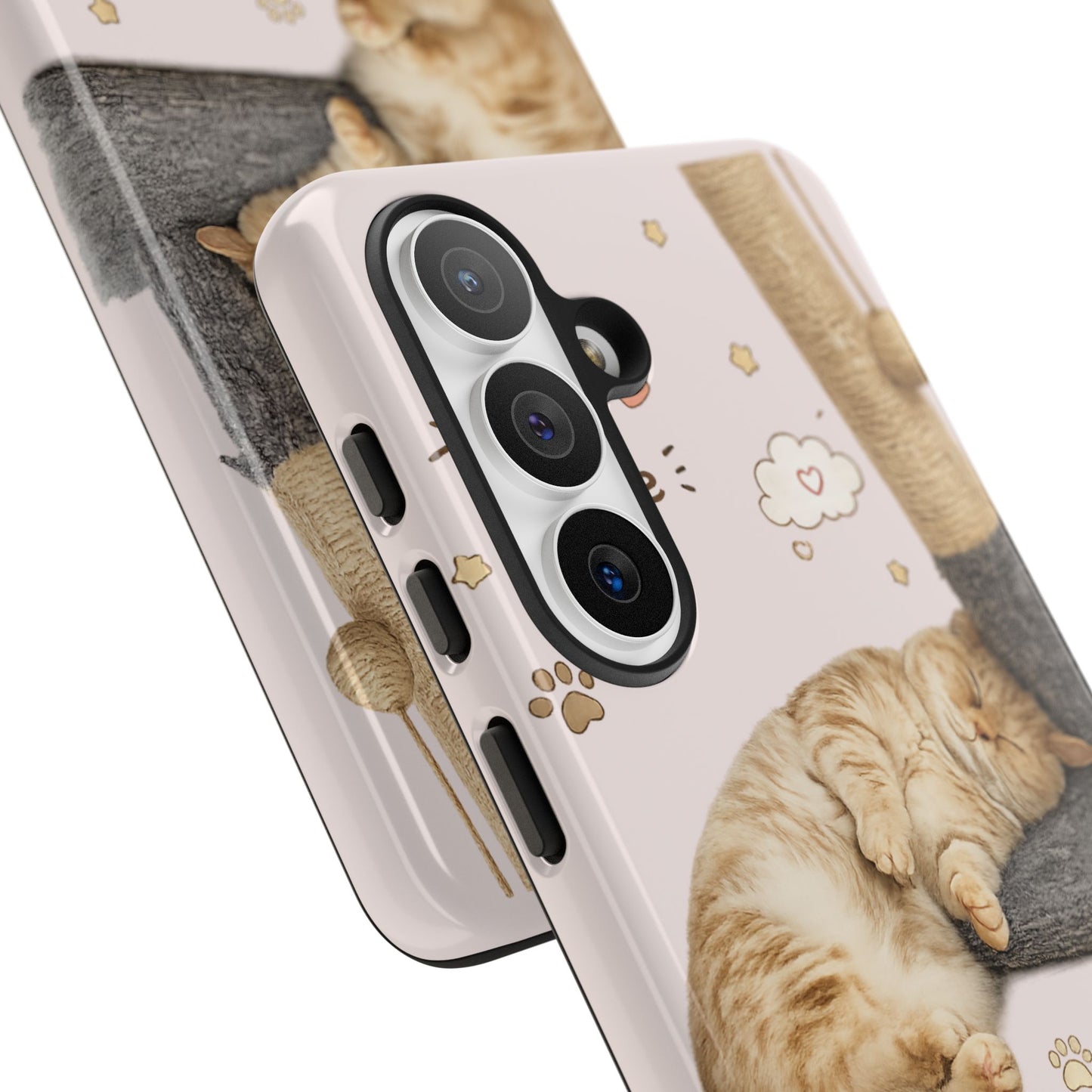 Cat Nap Phone Case — "little chonk, big dreams" Cute Sleeping Kitten Protective iPhone Cover