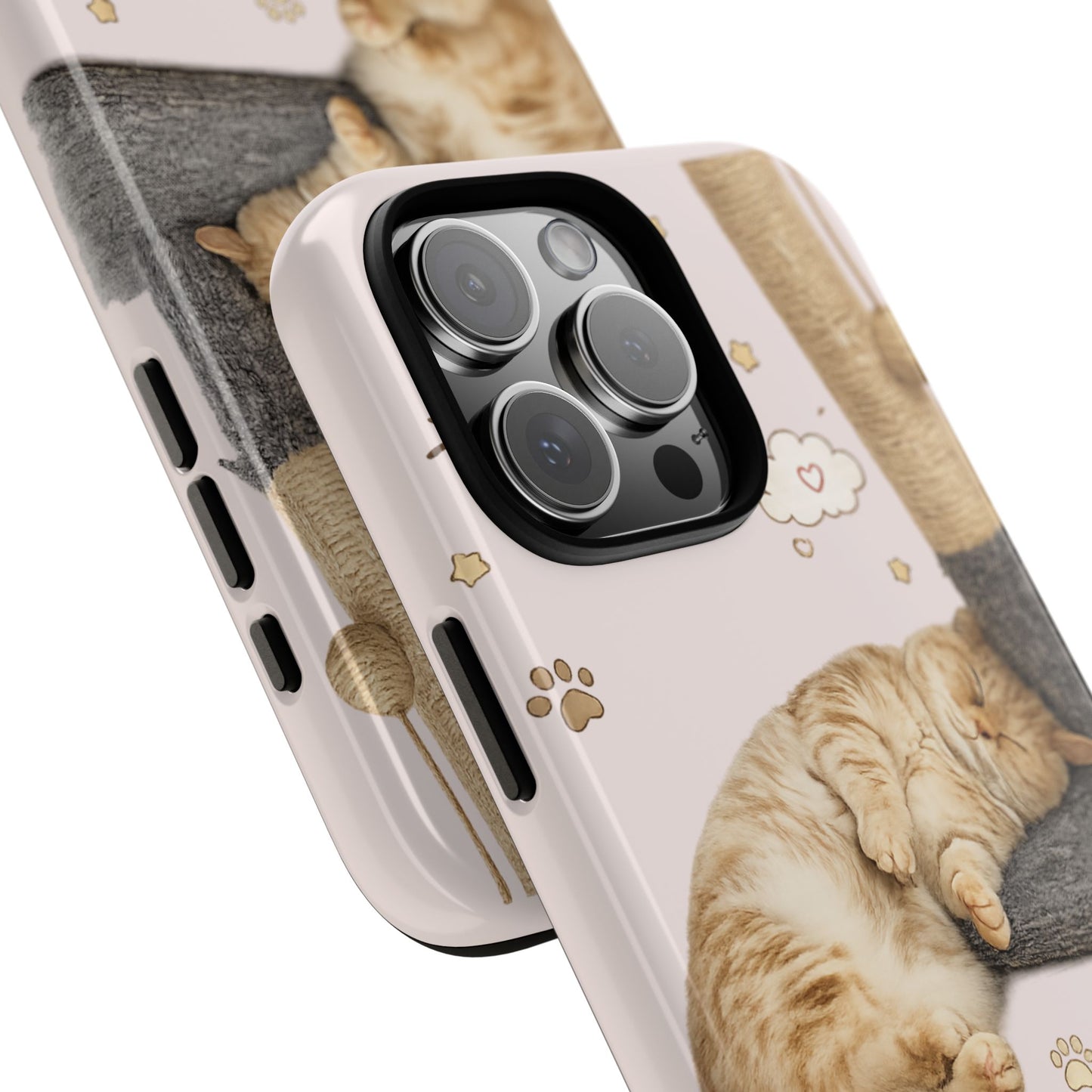 Cat Nap Phone Case — "little chonk, big dreams" Cute Sleeping Kitten Protective iPhone Cover