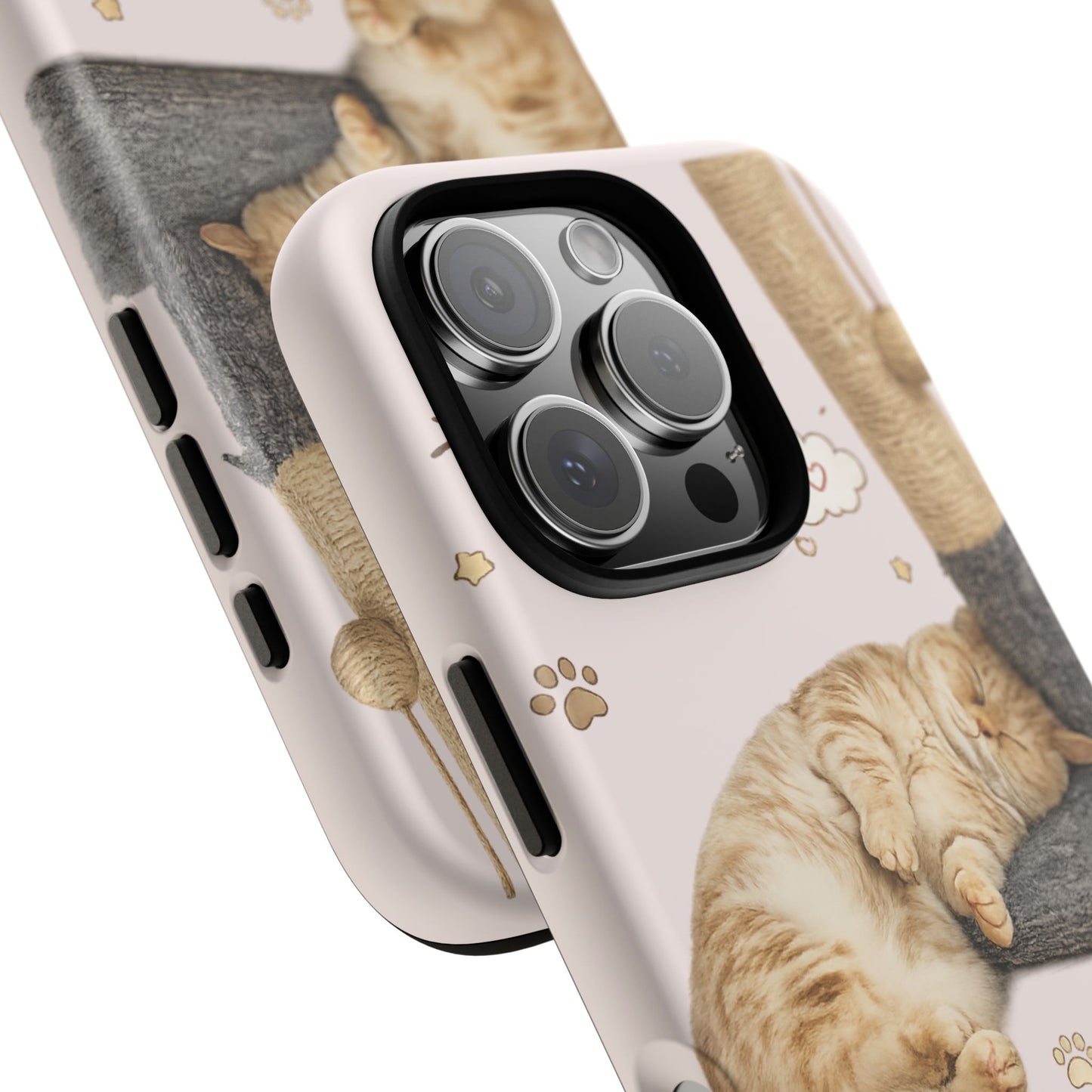 Cat Nap Phone Case — "little chonk, big dreams" Cute Sleeping Kitten Protective iPhone Cover