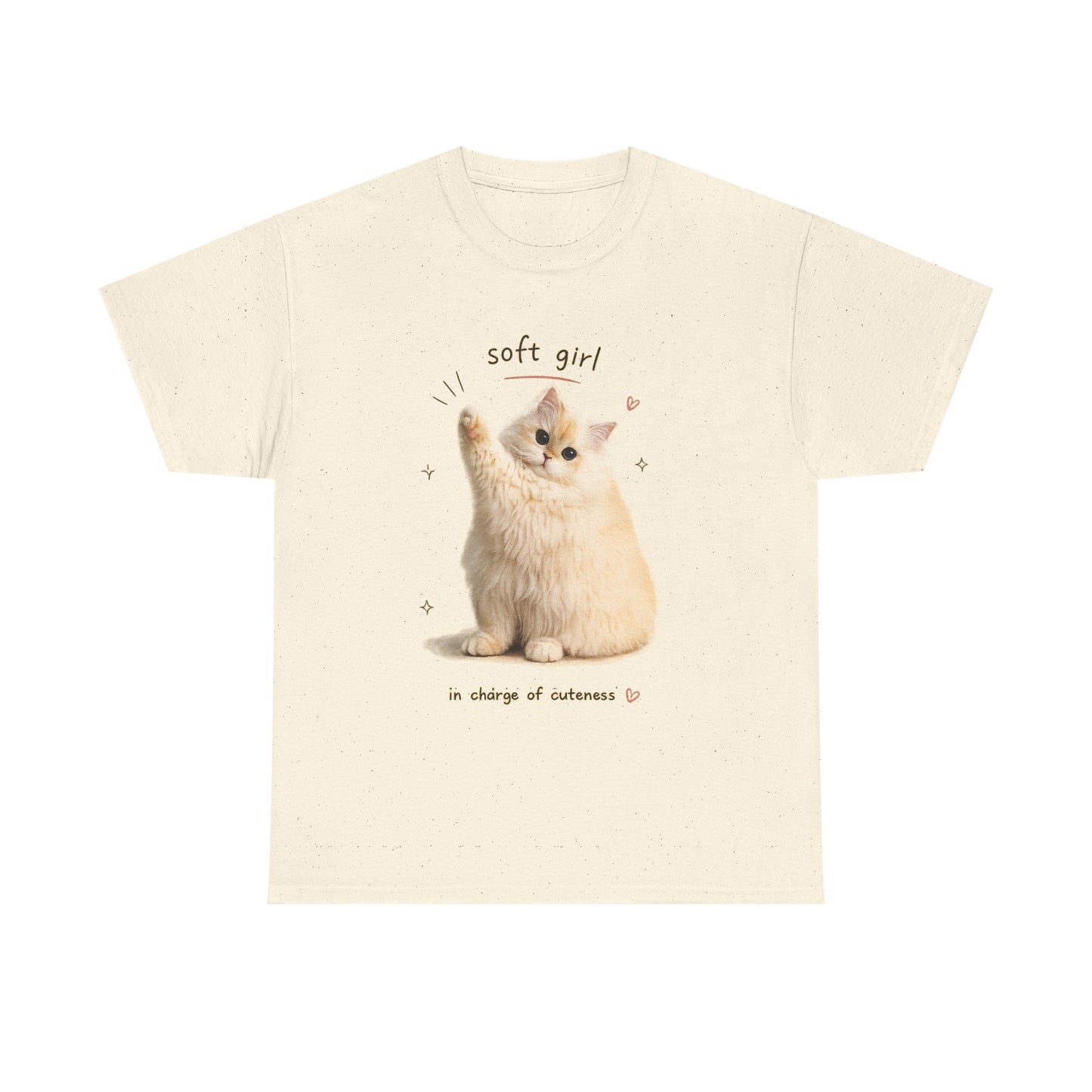 Soft Girl Cat T‑Shirt — Cute Fluffy Kitten “soft girl” Graphic Tee
