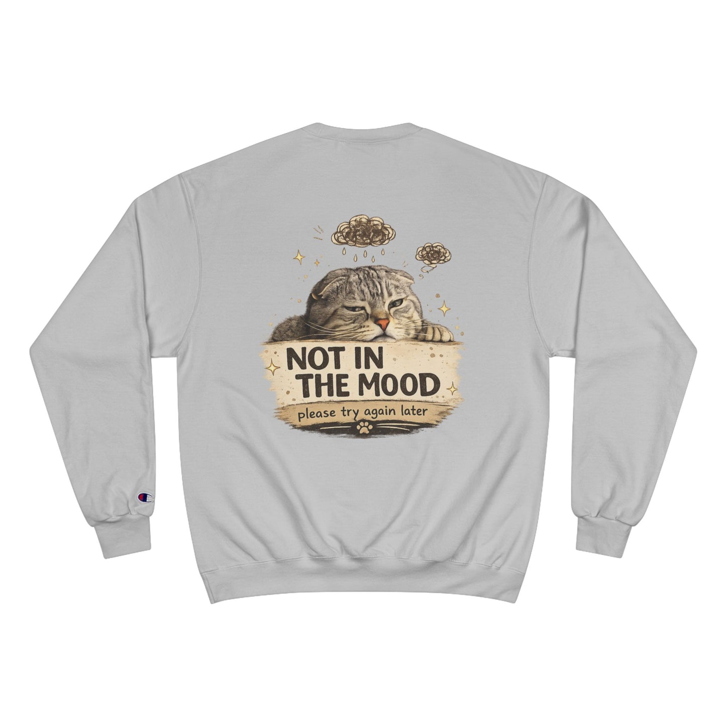 Not In The Mood Cat Sweatshirt — Cozy Funny Cat Graphic Crewneck