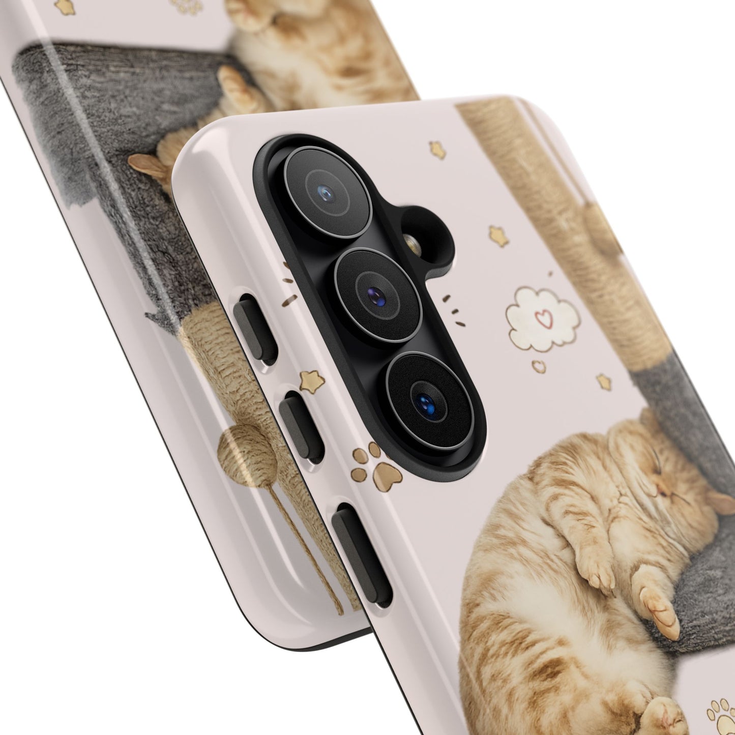 Cat Nap Phone Case — "little chonk, big dreams" Cute Sleeping Kitten Protective iPhone Cover
