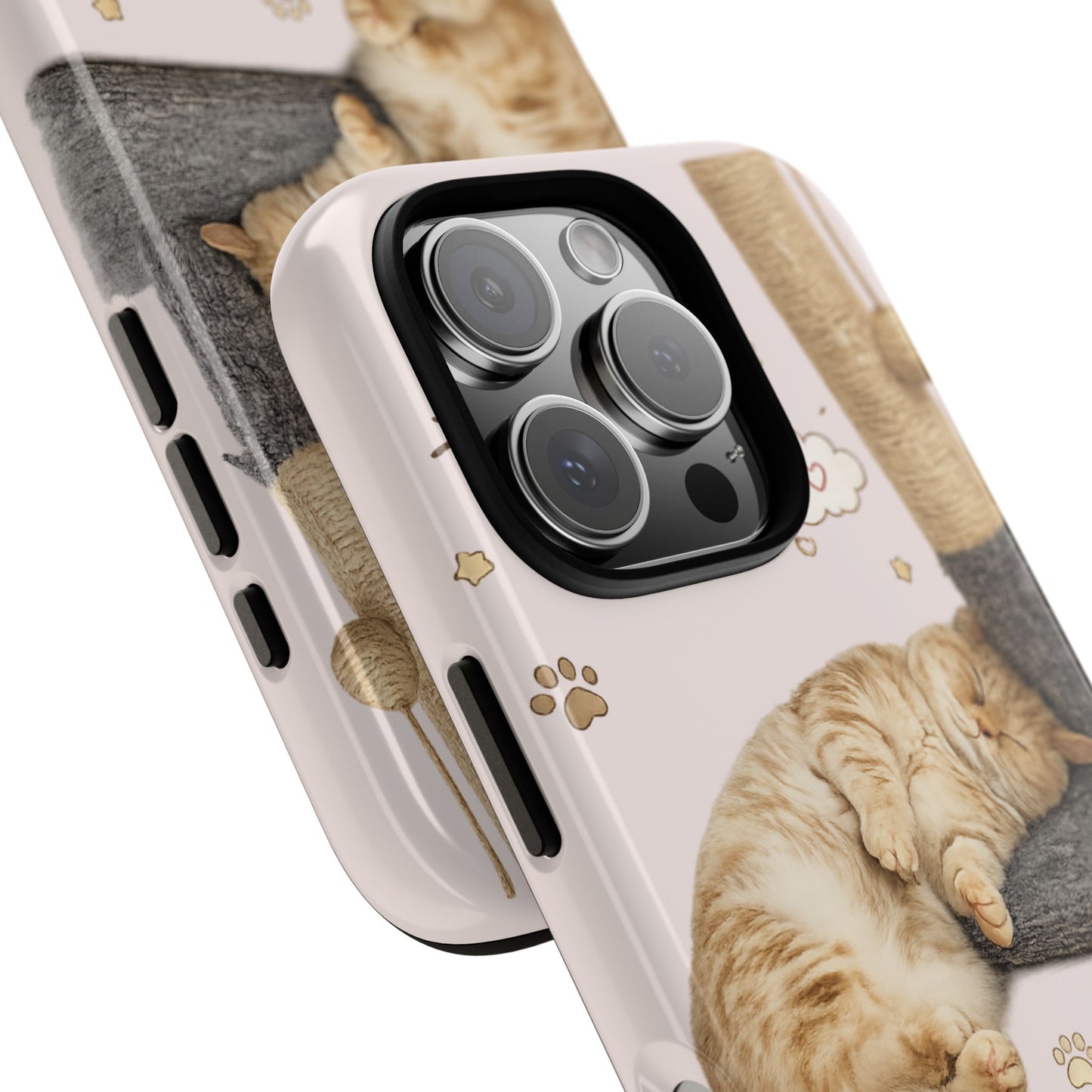 Cat Nap Phone Case — "little chonk, big dreams" Cute Sleeping Kitten Protective iPhone Cover